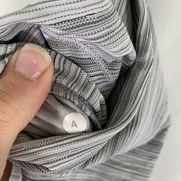 Lululemon Leggings Women's 4 White Grey Heathered Pull On Stretchy - Picture 4 of 8